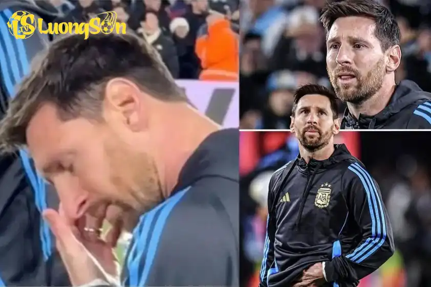 Messi đã khóc trước trong trận đấu với Venezuela.